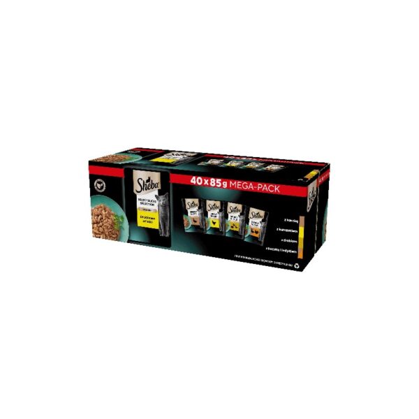 Mokra karma dla kota SHEBA Selection Select Slices Drobiowe Smaki (40 x 85 g)